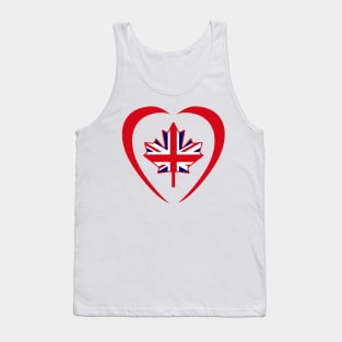 British Canadian Multinational Patriot Flag Series (Heart) Tank Top